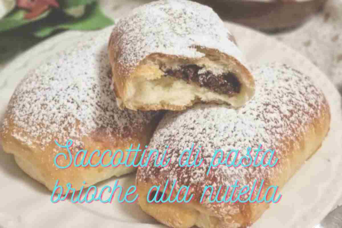 Saccottini di pasta brioche alla nutella