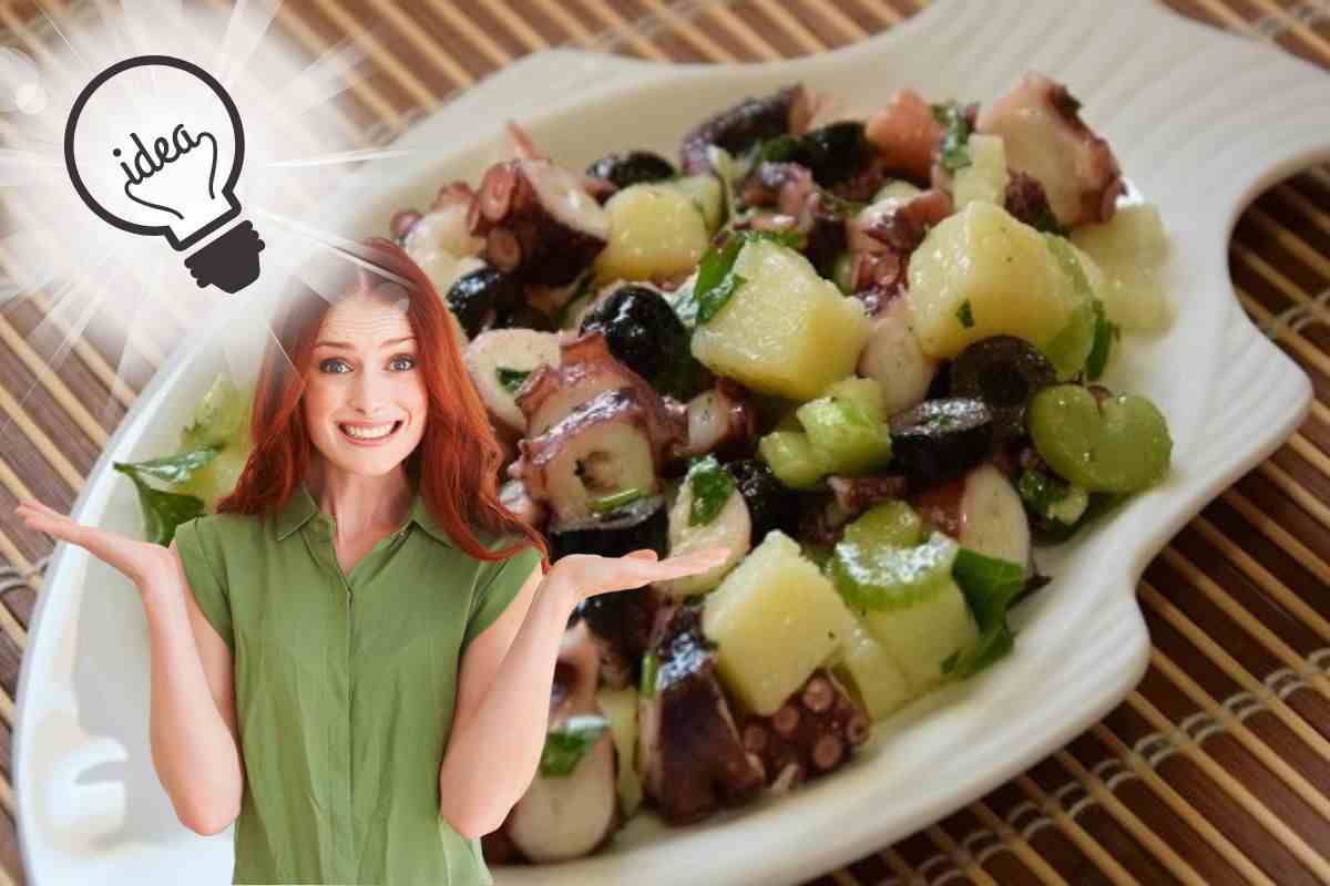 Trasformare l'insalata di polpo in un primo piatto- Intaste.it