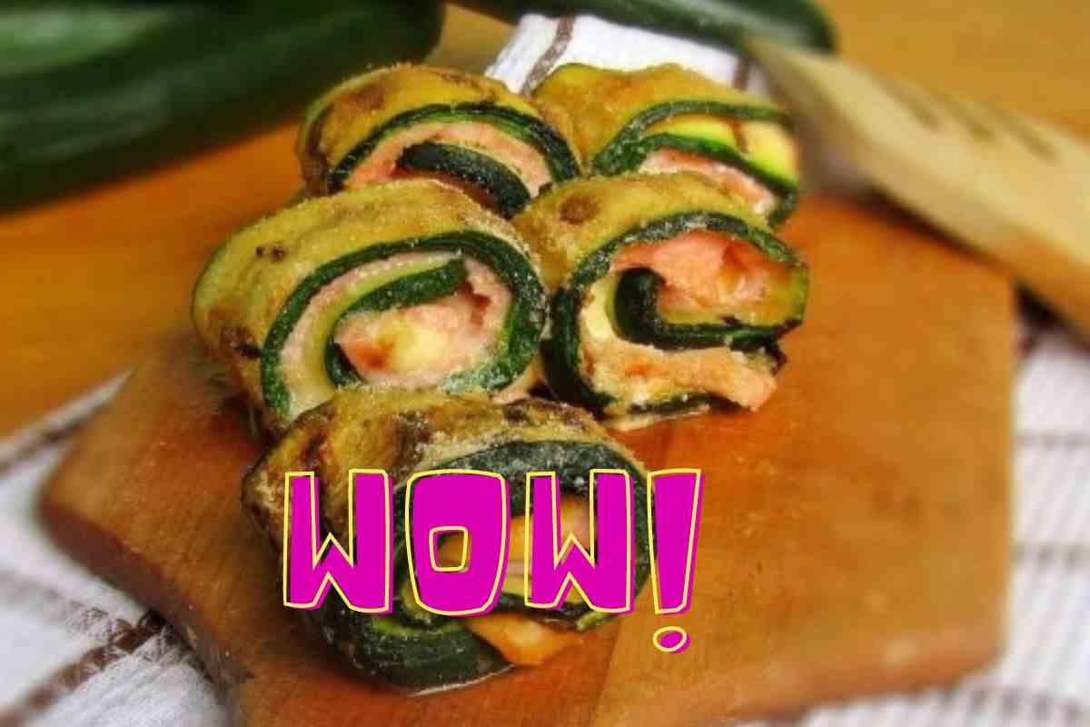 Involtini di zucchine con salmone ricetta