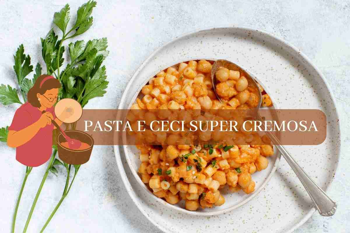 pasta e ceci, versione cremosa