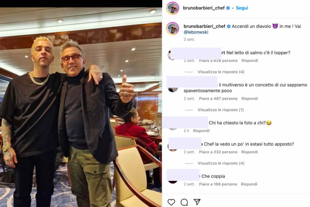 Bruno Barbieri, la foto sbanca il web: abbracciato a lui, spunta il  commento che scatena i fan