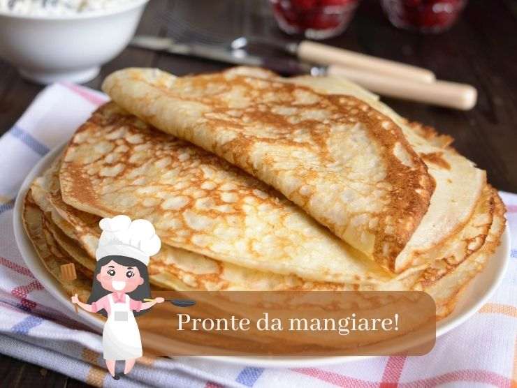 crepes con un bicchiere 