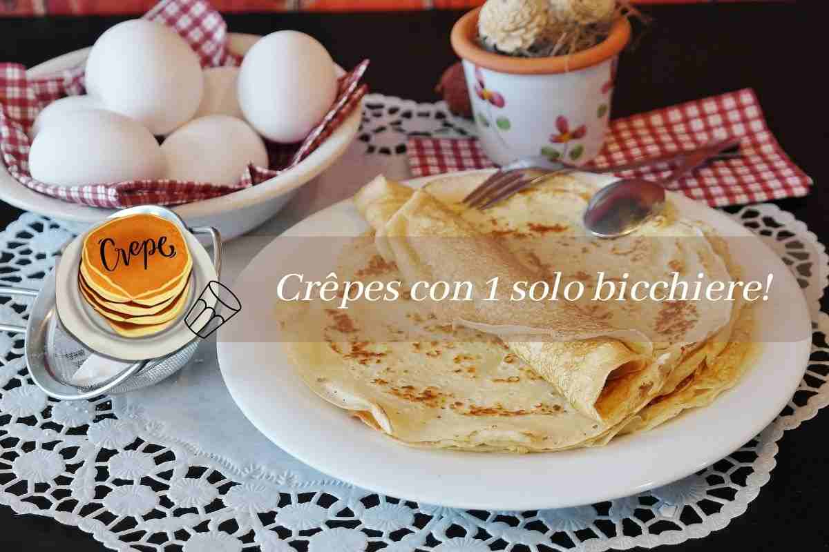 Crepes, la ricetta con un solo bicchiere! 