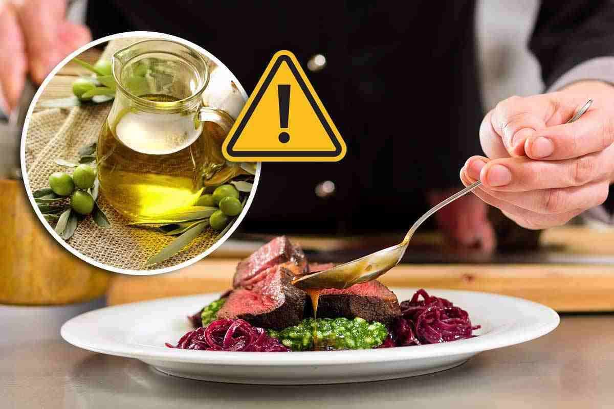 allarme olio al ristorante