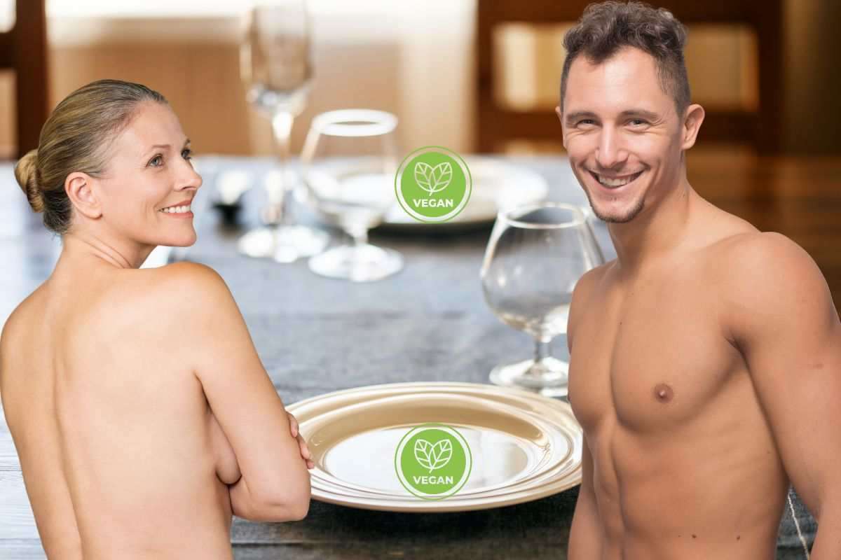 cena vegana nudista
