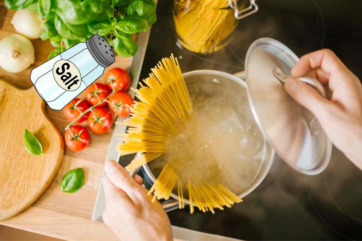 troppo sale nell'acqua della pasta