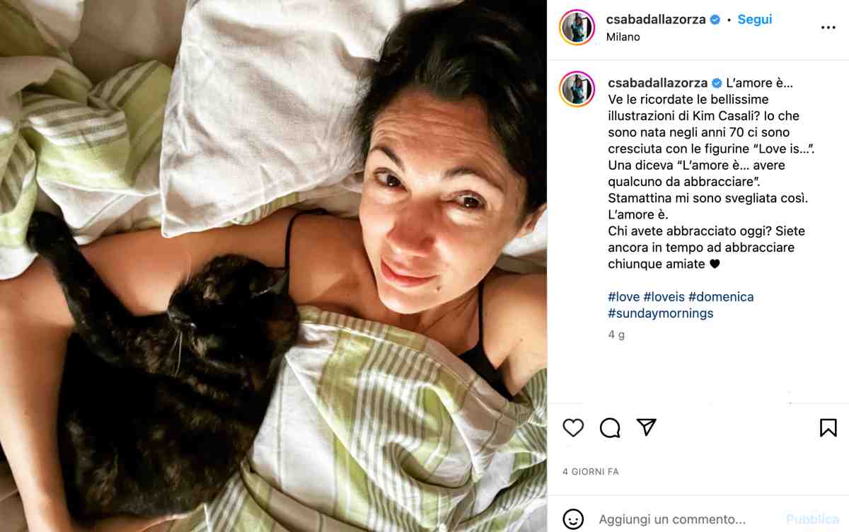 Csaba Dalla Zorza e l'amore per il suo gatto