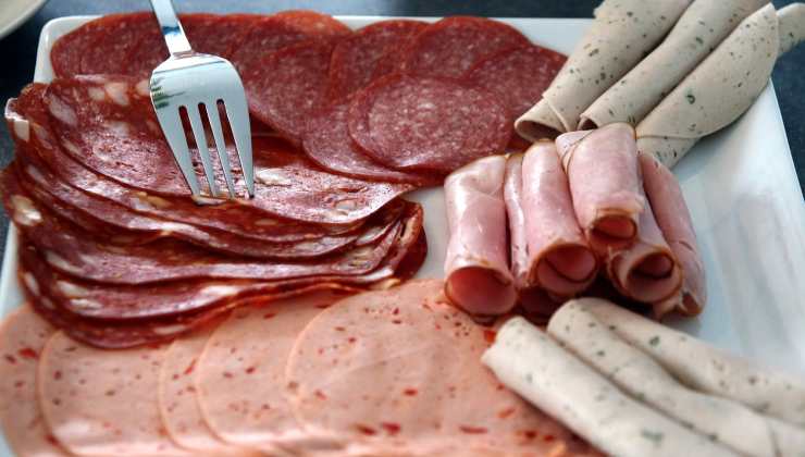 Salame che porta salmonella e listeria