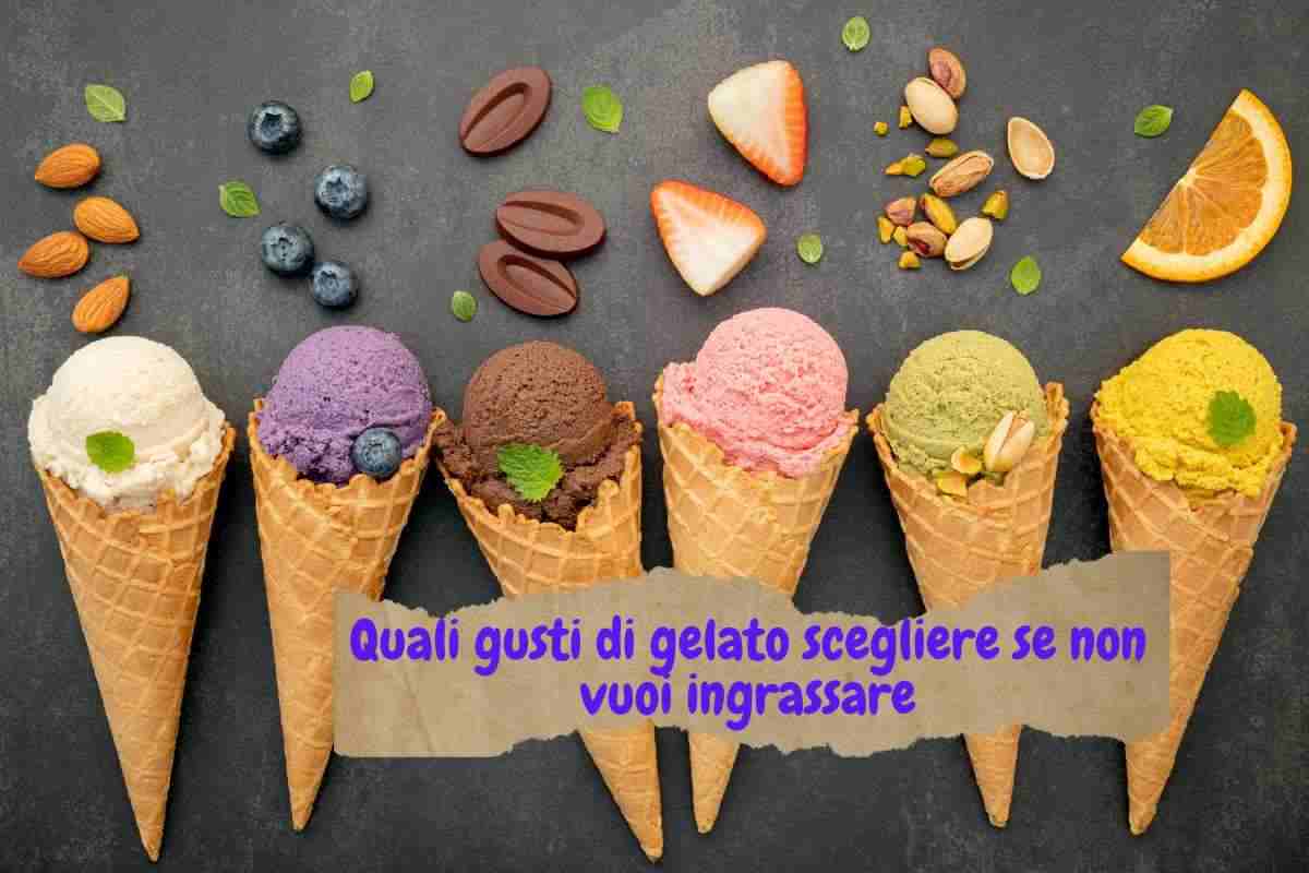 I gusti di gelato con meno calorie