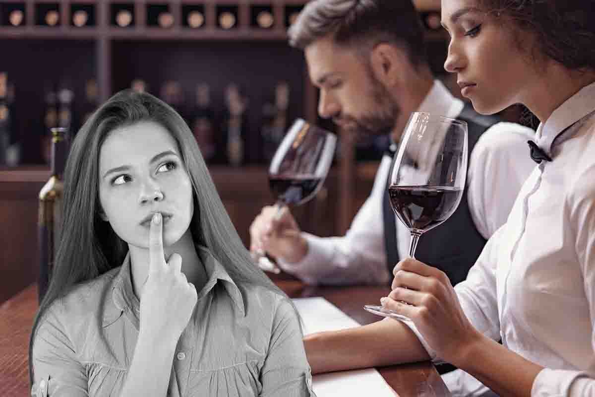 sommelier dà consigli su come tenere in mano il calice vino