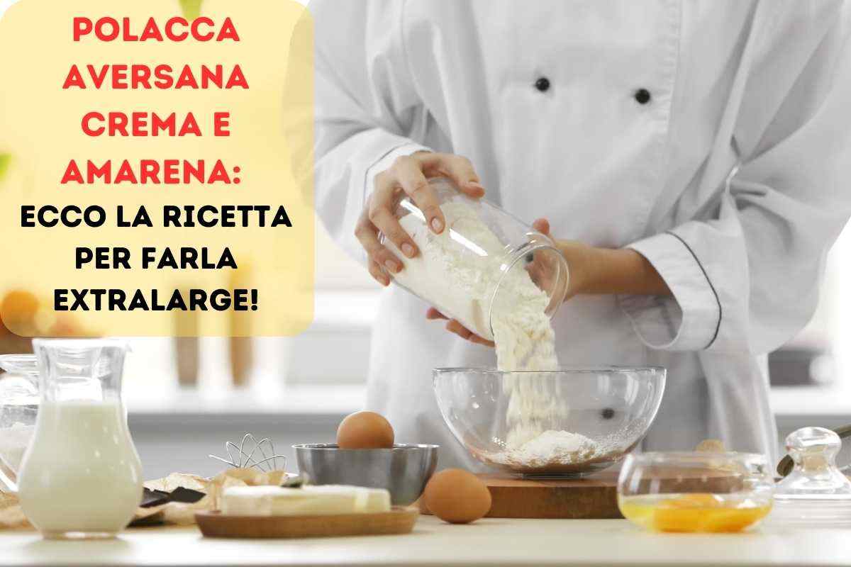 La ricetta per preparare in casa una polacca aversana piena di crema ed extralarge