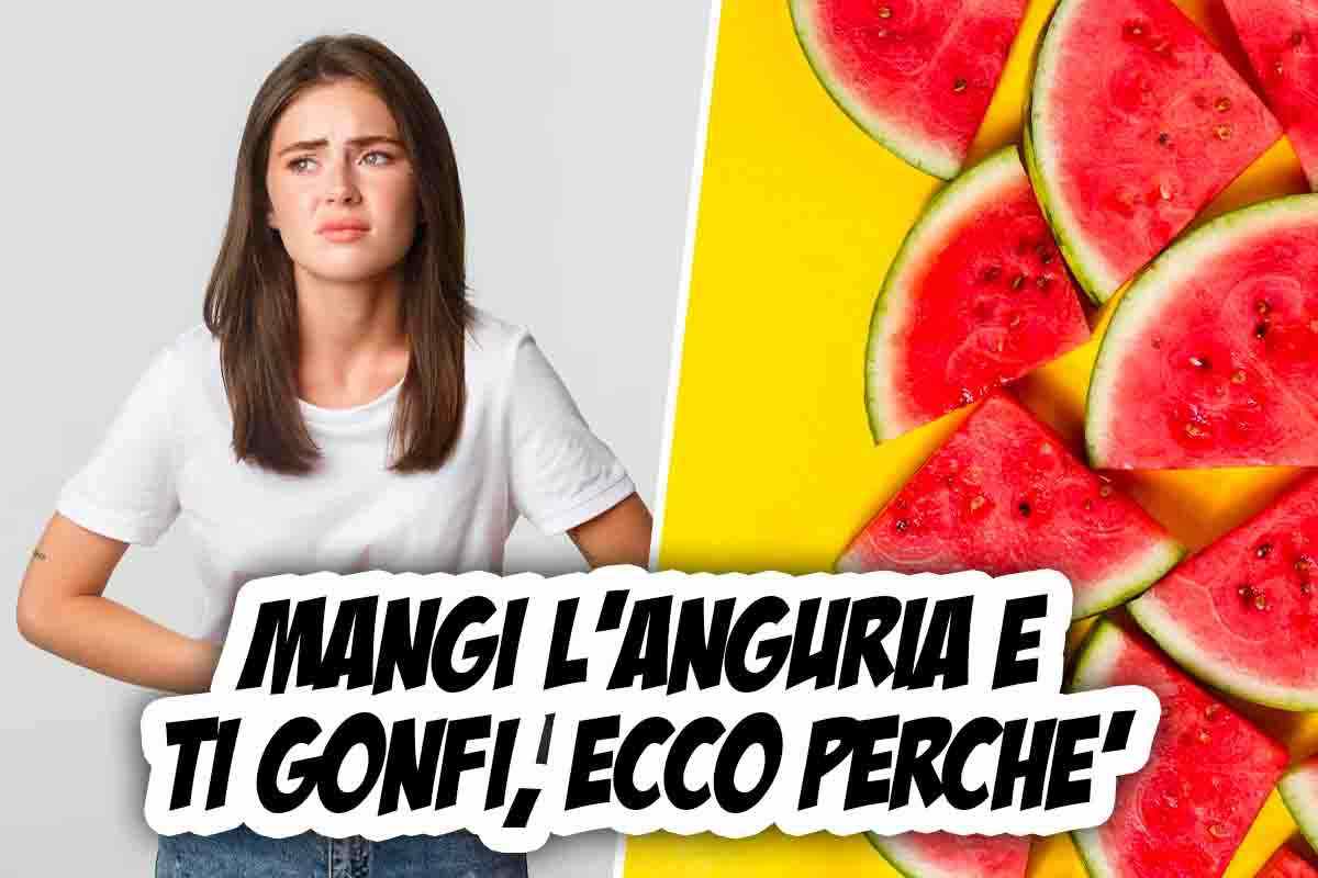 Attenzione se ti gonfi mangiando l'anguria