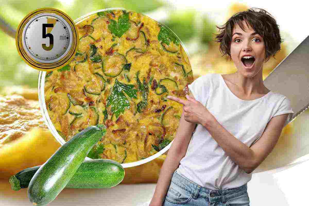 La ricetta per una frittatina di zucchine velocissima