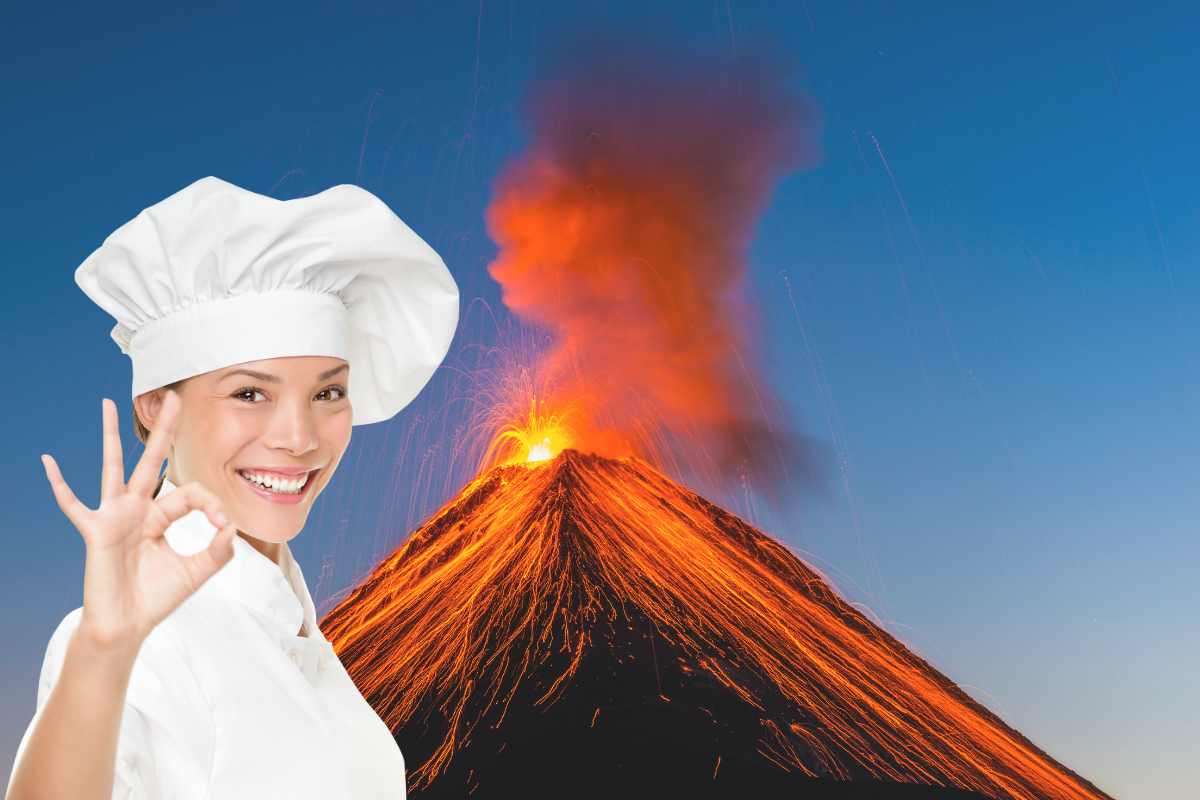 questo piatto sembra un vulcano