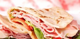 piadina senza prosciutto cotto