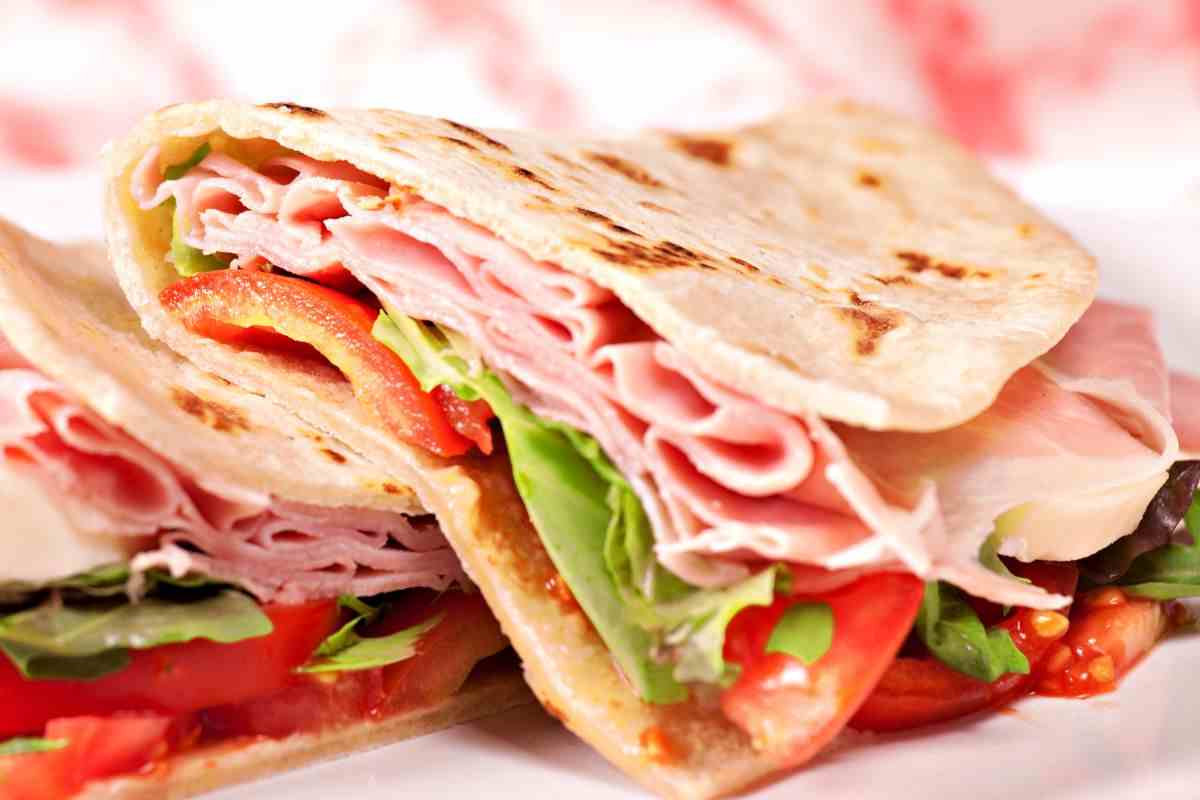 piadina senza prosciutto cotto